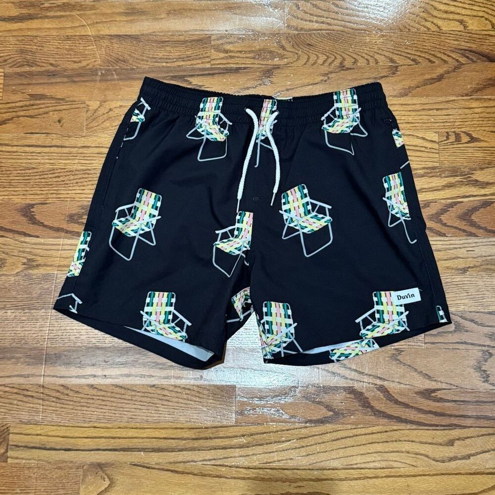Duvin “Vintage Lawn Chair” Lined Swim Trunks.